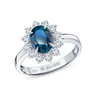 Кольцо из белого золота Cold Diamonds с топазом природным