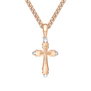 Золотой крестик с бриллиантом природным