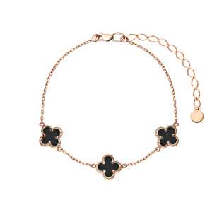 Золотой браслет с ониксом природным