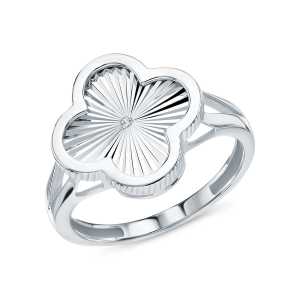 Серебряное кольцо с бриллиантами природными