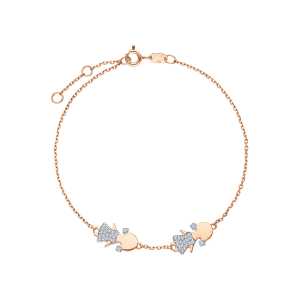 Золотой браслет с бриллиантами природными