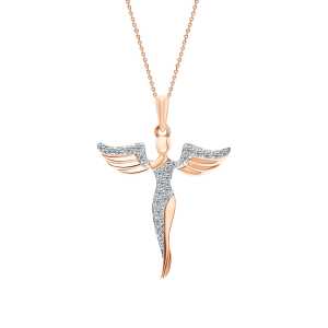 Золотая подвеска с бриллиантами природными