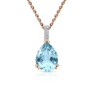 Золотая подвеска с бриллиантами природными и топазами природными