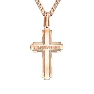 Золотой крестик с эмалью